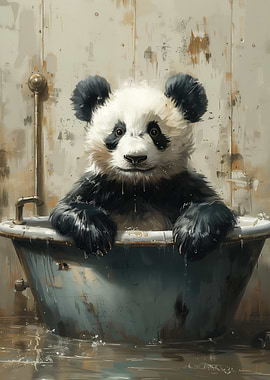 Panda in a Bathtub