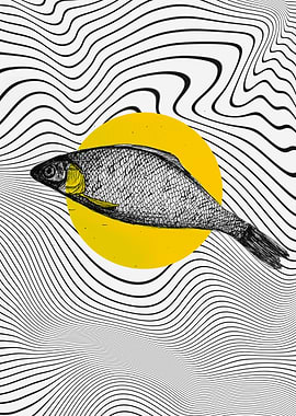 Fish in Wavy Lines