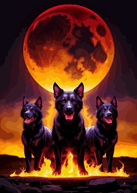 Three Dogs and a Blood Moon
