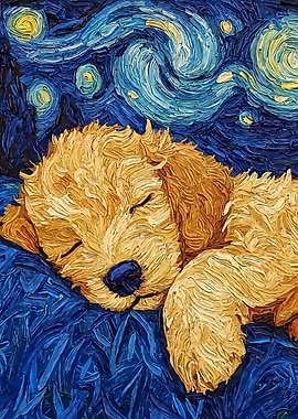 Puppy's Starry Night