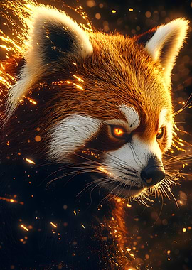 Majestic golden Red Panda