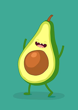 Avocado Smile Good Mood