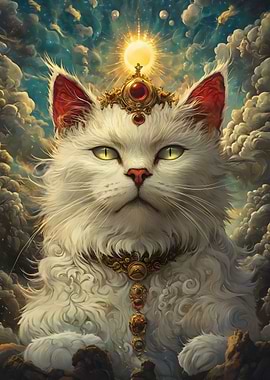 Majestic White Cat