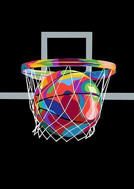 Colorful Basketball Hoop