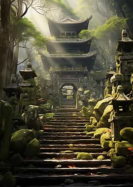 Ancient Pagoda in Forest