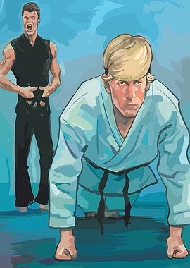 Karate Training Illustration