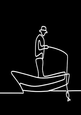 One Line Fisherman
