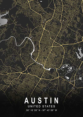 Austin Silver Map