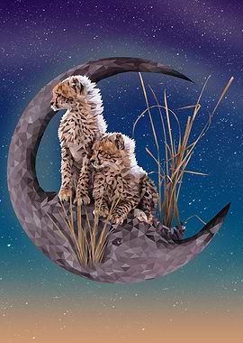 Cheetahs on Crescent Moon