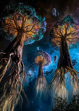 Astronauts & Cosmic Trees