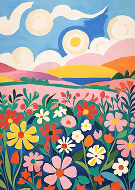 Colorful Flower Field