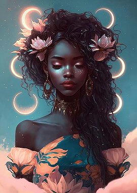 Moonlit Melanin Beauty