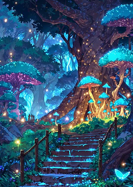 Mystical Mushrooms Forest