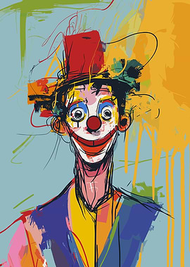 Forced Smile Clown Portrait