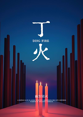 Ding Fire Candle Poster