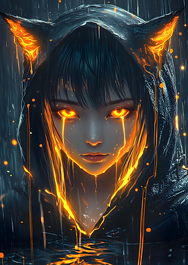 Fire Anime Girl