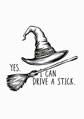 Witch Hat & Broom Pun