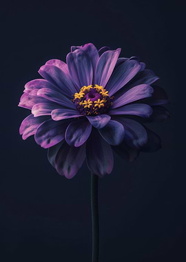 Purple Zinnia Flower