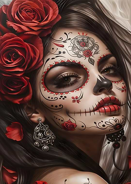 beautiful Sugar Skull girl