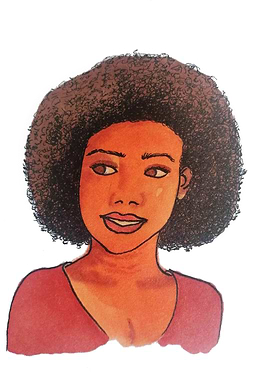 Woman with Afro