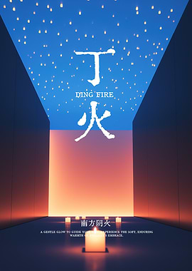 Ding Fire Minimalist Poster