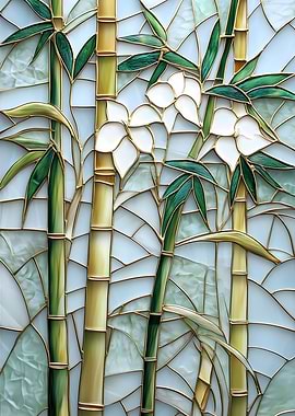 Bamboo Tree Stained Glass