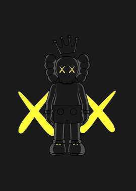 Black & Yellow Kaws