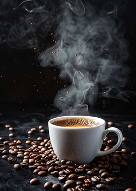 Steaming Cup of Coffee