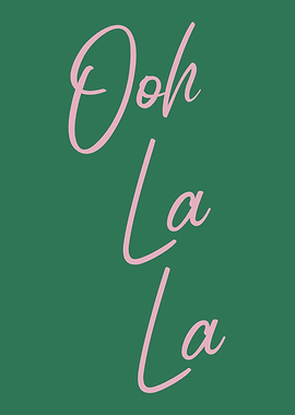 Fun French Quote in Pink and Green
