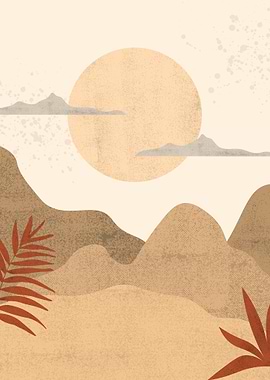 Sunset Mountain Landscape