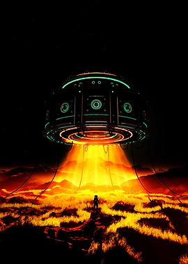 UFO Landing on Alien Plane