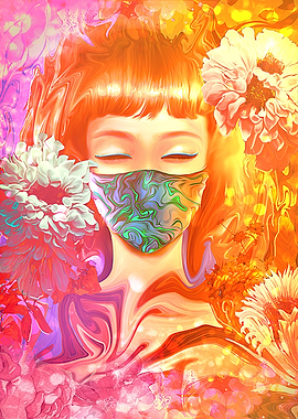 Floral Mask Woman