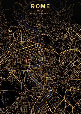 Rome Golden City Map