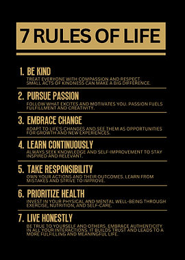 7 Rules of Life Poster