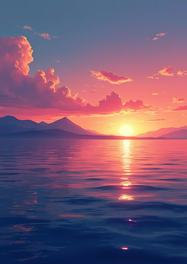 Sunset Serenity over Calm Waters