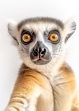 Curious Ring-tailed Lemur Selfie