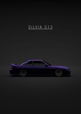 Purple Nissan Silvia S13 G-Corporation 1988