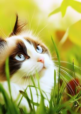 Cat in Grass