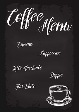 Coffee Menu Chalkboard