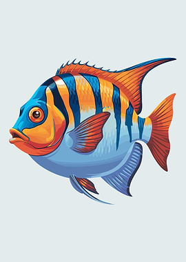 Colorful Tropical Fish Illustration