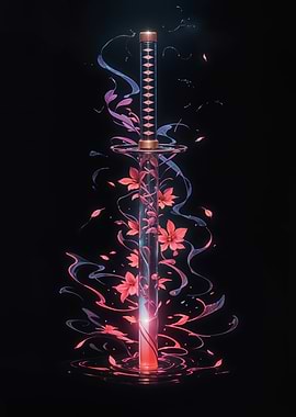 Floral Katana demon slayer