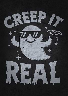 Creep It Real - Cute Ghost Halloween Vibes for Spooky Fun