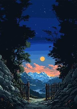 Mountain Gate at Dusk