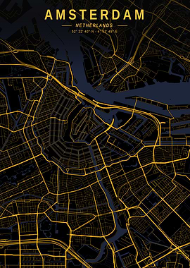 Amsterdam Golden City Map