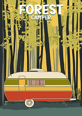 Forest Camper Poster
