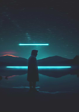 Night Sky Stars at the Lake