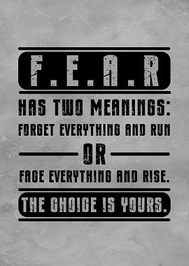Fear Has Two Meanings