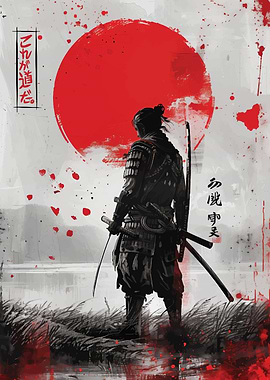 Red moon Samurai