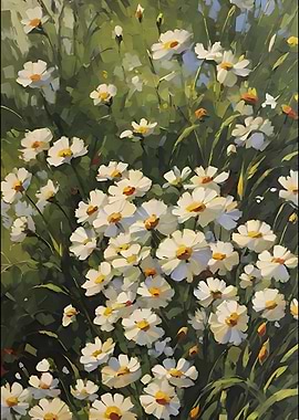 Daisy Field Painting
