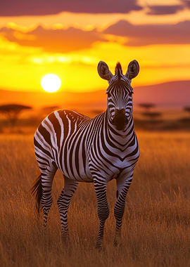 Zebra Sunset